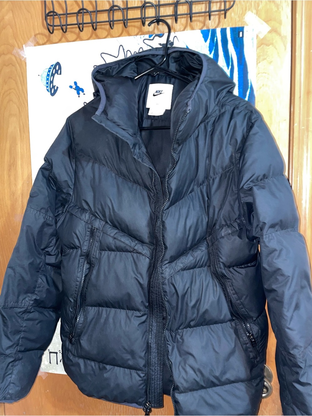 Nike Men’s Black Hooded Puffer Jacket